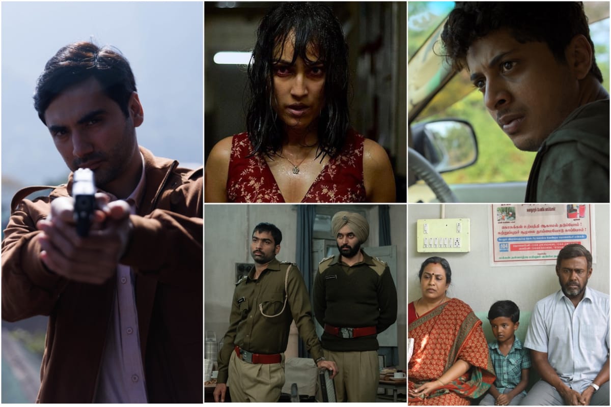 L-R Clockwise: Paatal Lok2, Khauf, Black, White & Gray: Love Kills, Kuttram Purindhavan, Black Warrant