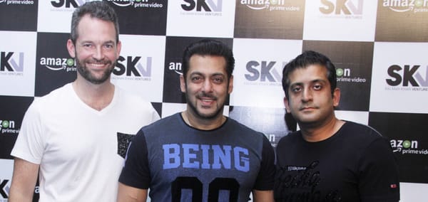 Amazon's James Farrell with Salman Khan